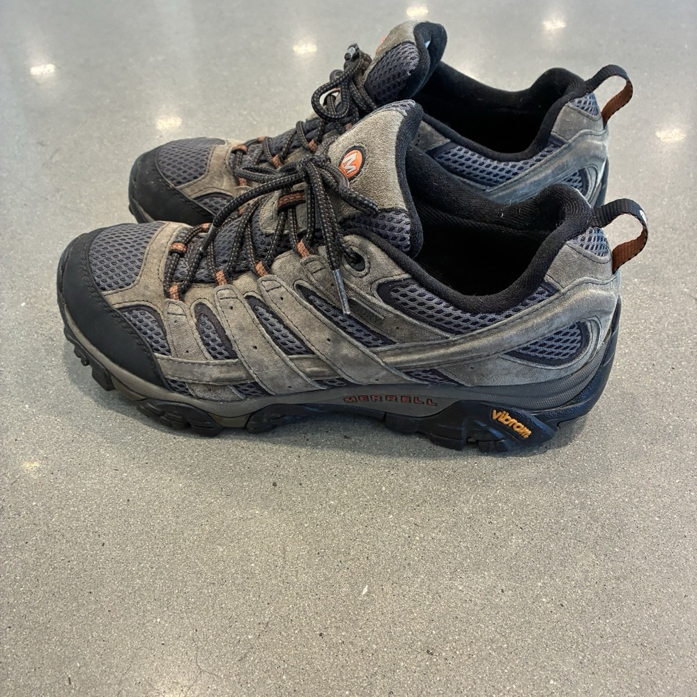 Merrell Moab 2 Beluga Gray Waterproof Hiking Boots Shoes Mens 10.5 No Insole